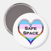 Trans Safe Space Heart Magneet (Voorkant / Achterkant)
