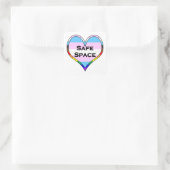 Trans Safe Space Heart Vierkante Sticker (Tas)