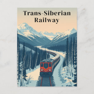 Trans-Siberische spoorweg Vintage Travel Briefkaart