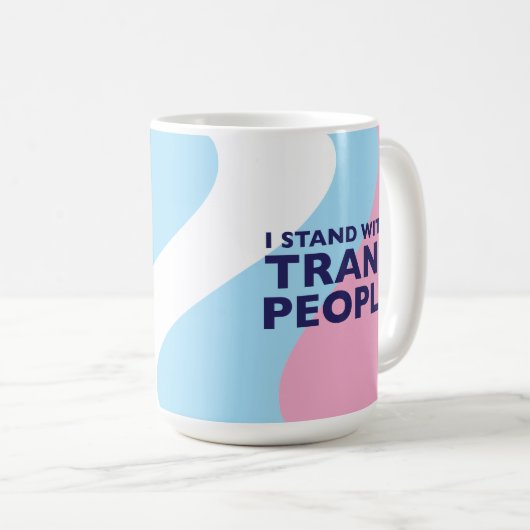 Trans Support 15 oz Mok (Voorkant rechts)