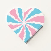 trans swirl design on heart shaped notebook notitieboek (Achterkant)