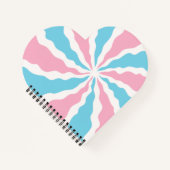 trans swirl design on heart shaped notebook notitieboek (Voorkant)