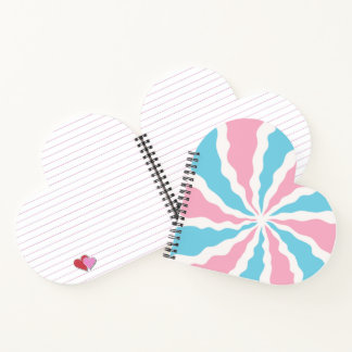 trans swirl design on heart shaped notebook notitieboek