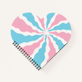 Trans swirl heart notebook notitieboek