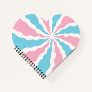 Trans swirl heart notebook notitieboek