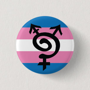 Trans*-symbool Ronde Button 3,2 Cm