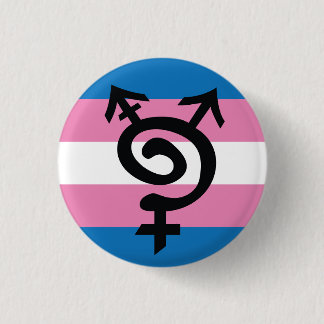 Trans*-symbool Ronde Button 3,2 Cm