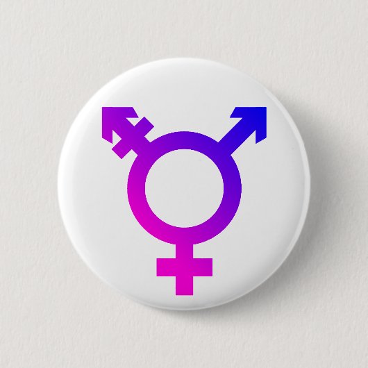 Trans* Symboolroze/blauw Ronde Button 5,7 Cm (Voorkant)