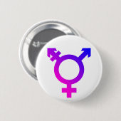 Trans* Symboolroze/blauw Ronde Button 5,7 Cm (Voorkant /achterkant)