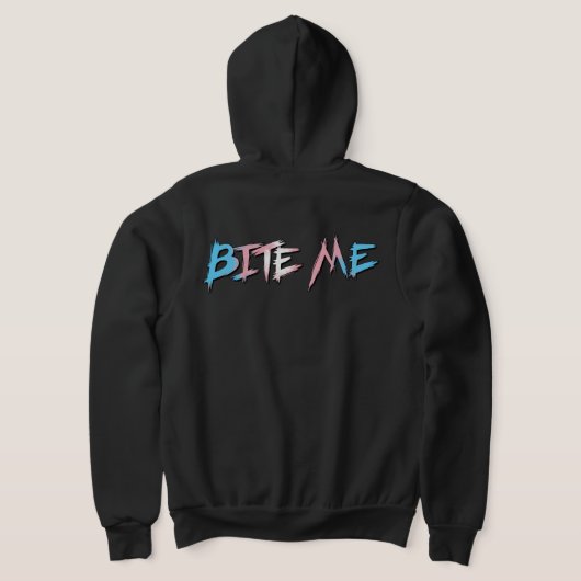 Trans trots bijt me hoodie (Laag Achter)
