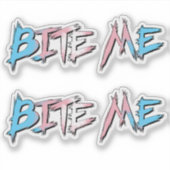 Trans trots bijt me sticker (Voorkant)