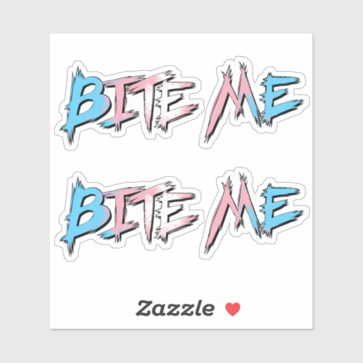 Trans trots bijt me sticker (Vel)