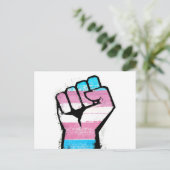 Trans trots vuist briefkaart (Staand voorkant)
