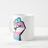 Trans trots vuist koffiemok (Voorkant links)