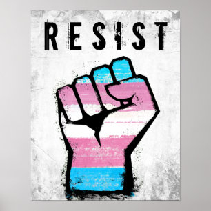 Trans trots vuist poster