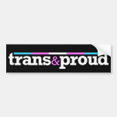 Trans&trotse Bumpersticker (Voorkant)