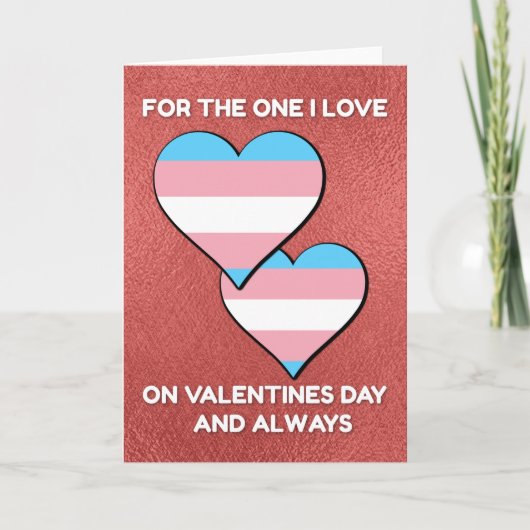 Trans Valentijnsharten Feestdagen Kaart (Voorkant)