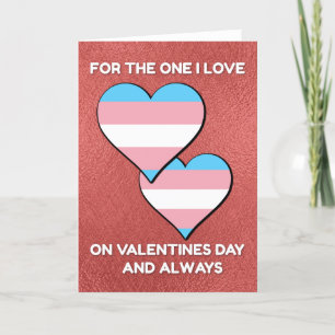 Trans Valentijnsharten Feestdagen Kaart