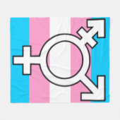 Trans vlag en symbool cadeau deken (Voorkant (Horizontaal))