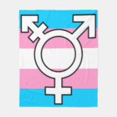 Trans Vlag en Symbool Gifting Gooi Deken (Voorkant)