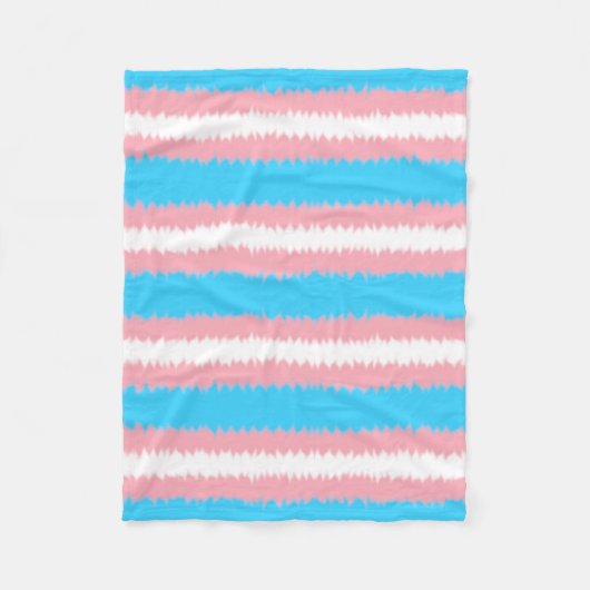 Trans Vlag Fleece Deken (Voorkant)