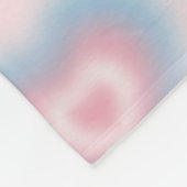 Trans vlag kleuren op een wazig hart fleece deken (Hoek)