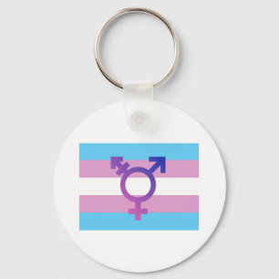 TRANS VLAG ORIGINEEL MET SYMBOOL SLEUTELHANGER