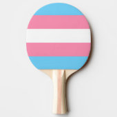 Trans vlag pingpongbat tafeltennisbatje (Achterkant)