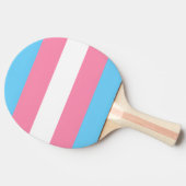 Trans vlag pingpongbat tafeltennisbatje (Zijkant)