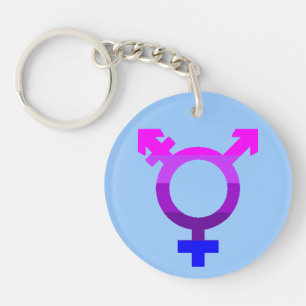 Trans Vlag Symbool 2 Sleutelhanger