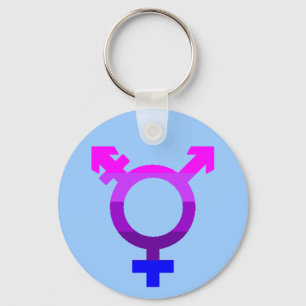 Trans Vlag Symbool 2 Sleutelhanger