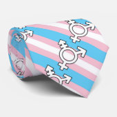 Trans Vlag Symbool  Stropdas (Opgerold)