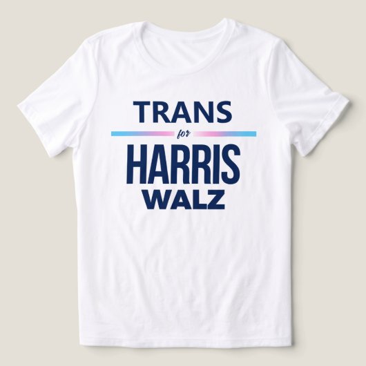 Trans voor Harris Walz Tri-Blend Shirt (Design voorkant)