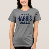 Trans voor Harris Walz Tri-Blend Shirt (Voorkant)