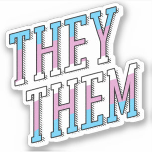 Trans Voornaamwoorden Zij Hen Sticker