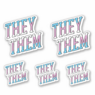 Trans Voornaamwoorden Zij Hen Sticker