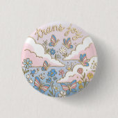 Trans Vreugde LGBTQ Pride Speld Ronde Button 3,2 Cm (Voorkant)