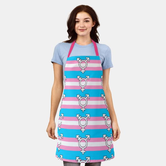 Trans Vrouw Viering Cadeau Schort (Gedragen)