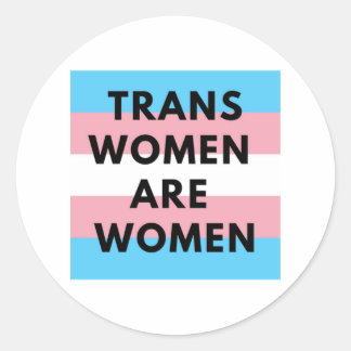 Trans-vrouwen zijn vrouwen ronde sticker