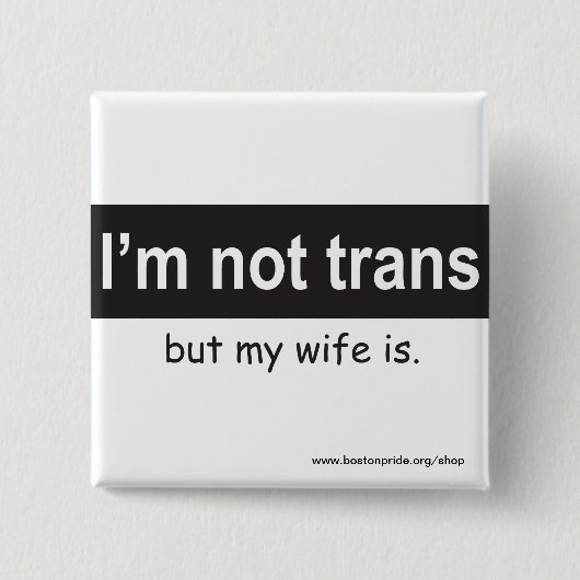 Trans Wife Square Vierkante Button 5,1 Cm (Voorkant)
