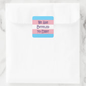 Trans wij zijn... vierkante sticker (Tas)