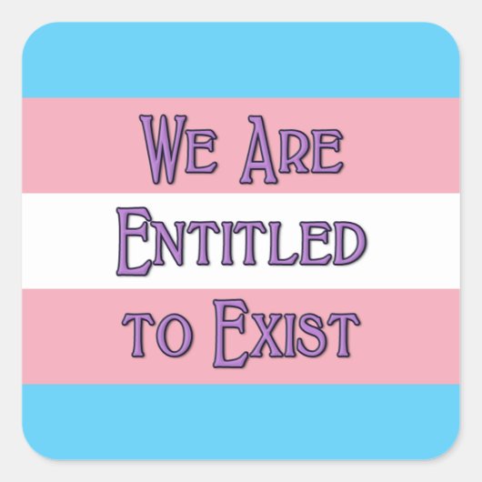 Trans wij zijn... vierkante sticker (Voorkant)
