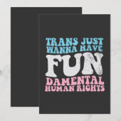 Trans willen gewoon fundamentele mensenrechten heb bedankkaart (Voorkant / Achterkant)