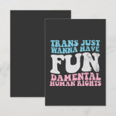 Trans willen gewoon fundamentele mensenrechten heb bedankkaart (Voorkant / Achterkant)