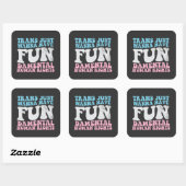 Trans willen gewoon fundamentele mensenrechten heb vierkante sticker (Vel)