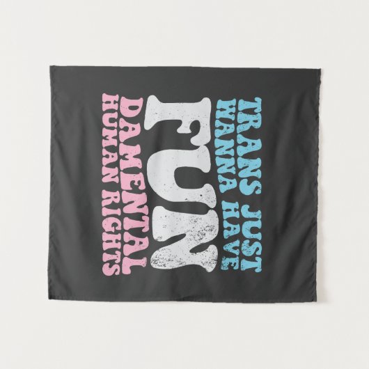 Trans willen gewoon fundamentele mensenrechten heb wandkleed (Voorkant (horizontaal))