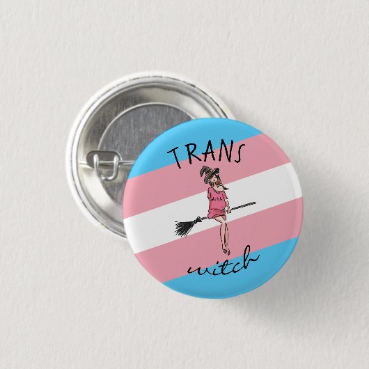 TRANS WITCH RONDE BUTTON 3,2 CM (Voorkant /achterkant)