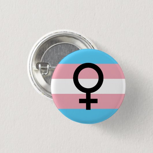Trans Woman Pride Ronde Button 3,2 Cm (Voorkant /achterkant)