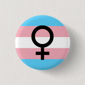 Trans Woman Pride Ronde Button 3,2 Cm (Voorkant)