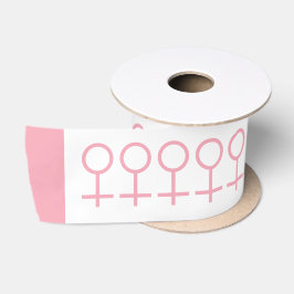 Trans Women is Women Woman Symbol Stick Figuur Satijnen Lint